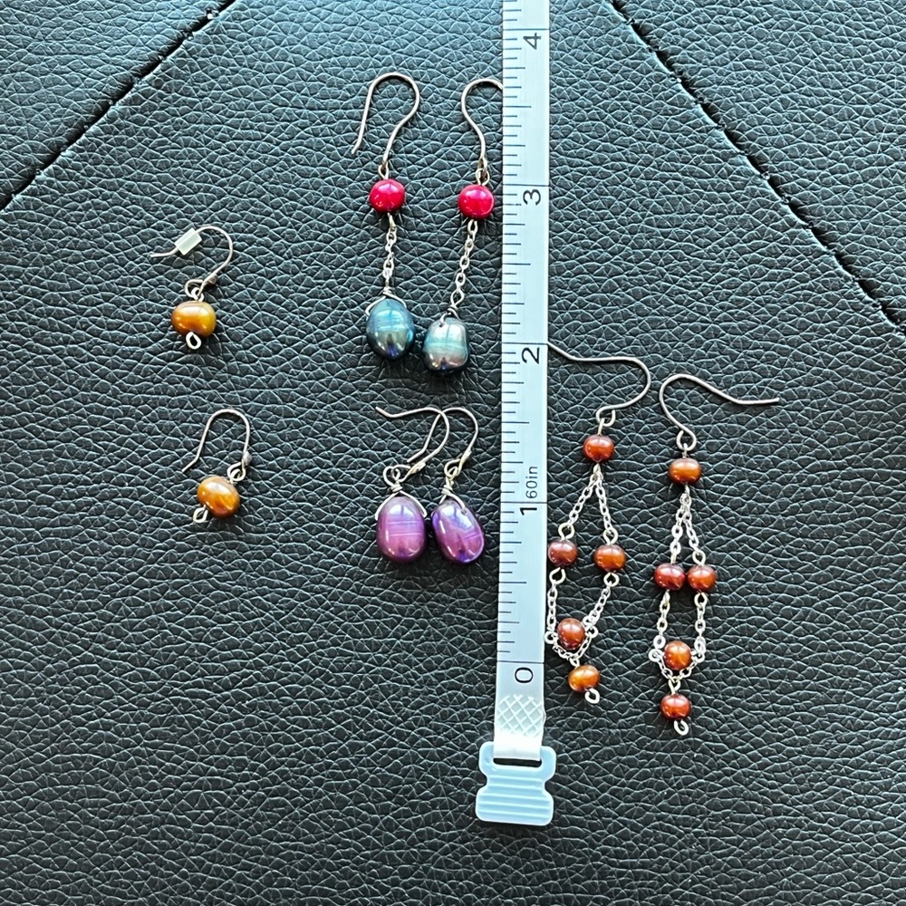 Elegant Multicolor Dangle Earrings Set
